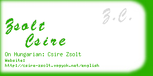 zsolt csire business card